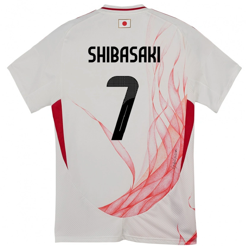 Danxen Men Japan Gaku Shibasaki #7 White Away Jersey 24-26 T-Shirt