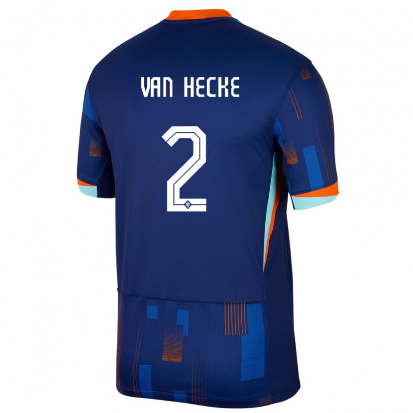 Danxen Men Netherlands Jan Paul Van Hecke #2 Blue Away Jersey 24-26 T-Shirt