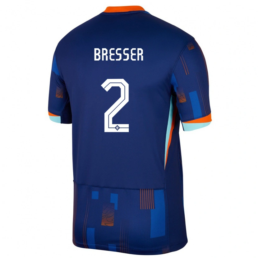 Danxen Men Netherlands Michael Bresser #2 Blue Away Jersey 24-26 T-Shirt