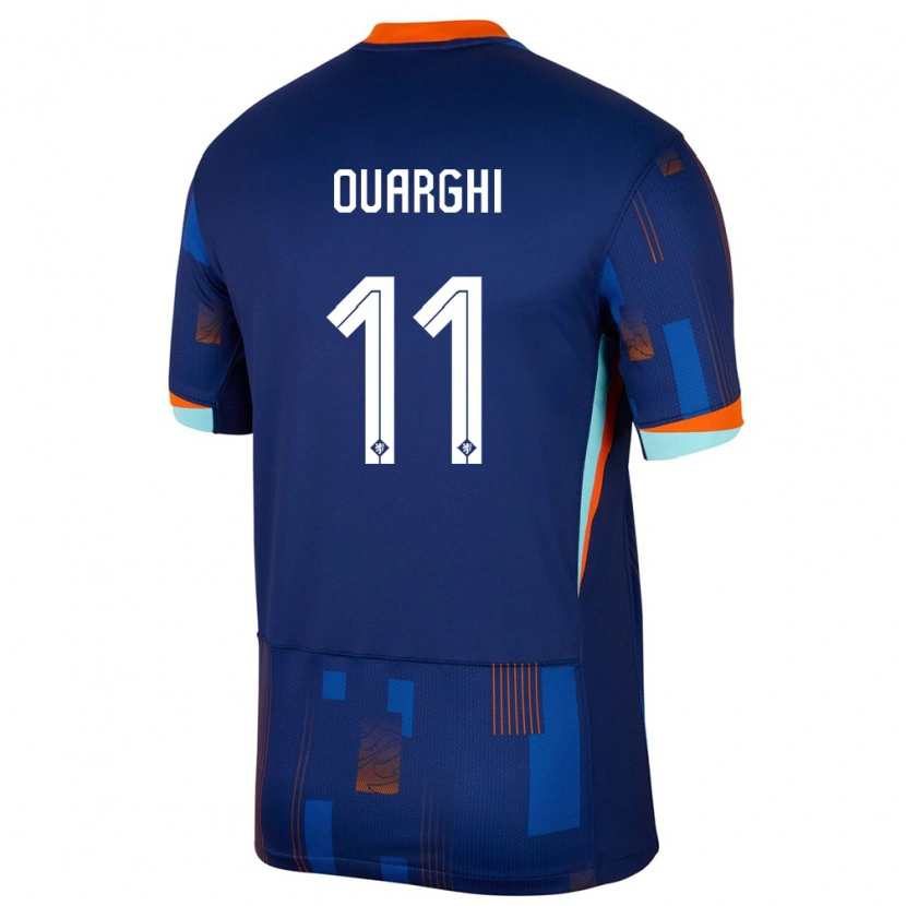 Danxen Men Netherlands Ayoub Ouarghi #11 Blue Away Jersey 24-26 T-Shirt