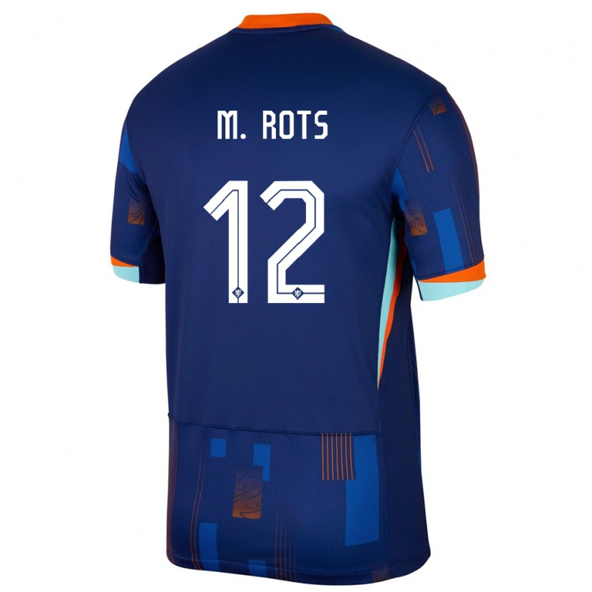 Danxen Men Netherlands Mats Rots #12 Blue Away Jersey 24-26 T-Shirt