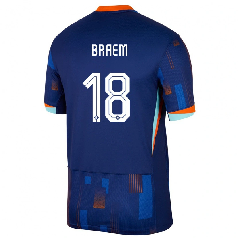 Danxen Men Netherlands Tim Braem #18 Blue Away Jersey 24-26 T-Shirt