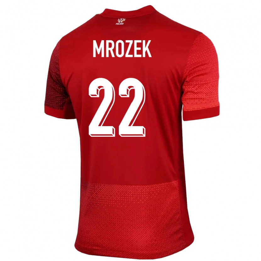 Danxen Men Poland Bartosz Mrozek #22 Red Away Jersey 24-26 T-Shirt