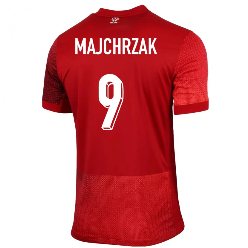 Danxen Men Poland Jordan Majchrzak #9 Red Away Jersey 24-26 T-Shirt