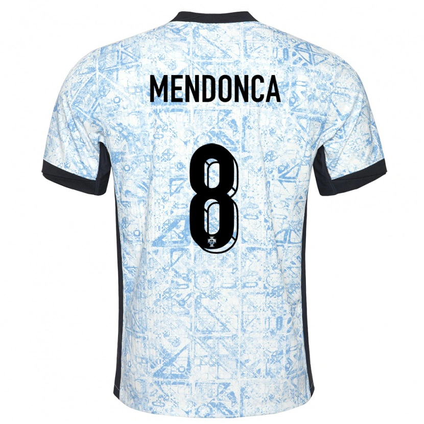 Danxen Men Portugal Manuel Mendonça #8 Cream Blue Away Jersey 24-26 T-Shirt