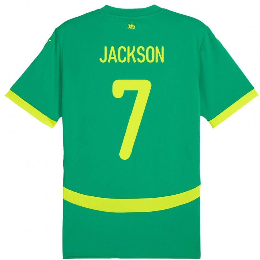 Danxen Men Senegal Nicolas Jackson #7 Green Away Jersey 24-26 T-Shirt