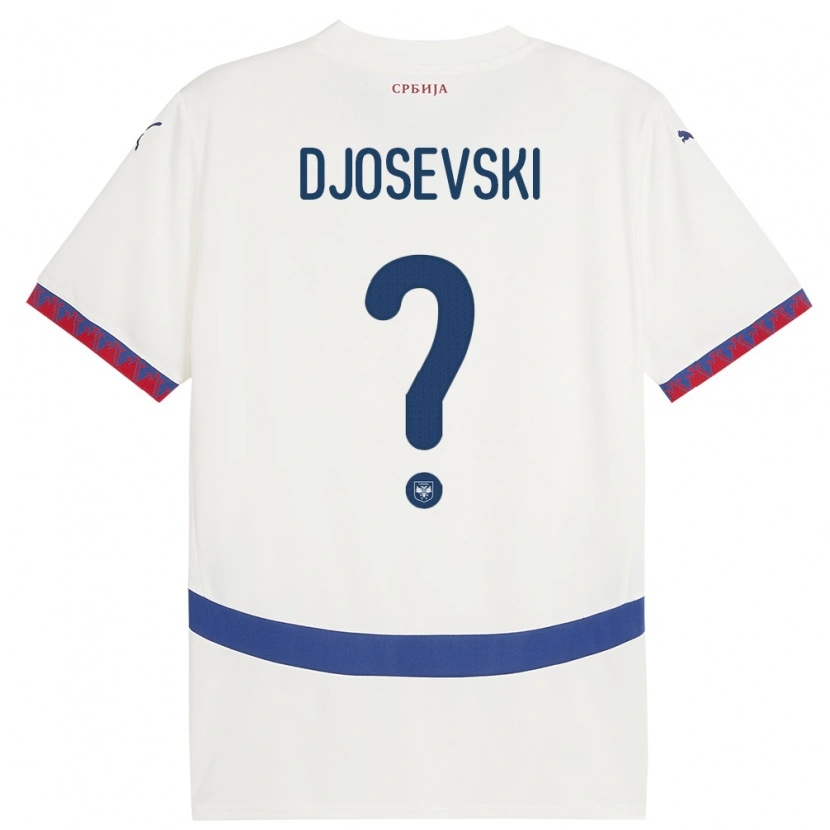 Danxen Men Serbia Stefan Djosevski #0 White Away Jersey 24-26 T-Shirt