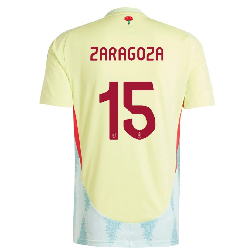 Danxen Men Spain Bryan Zaragoza #15 Yellow Away Jersey 24-26 T-Shirt