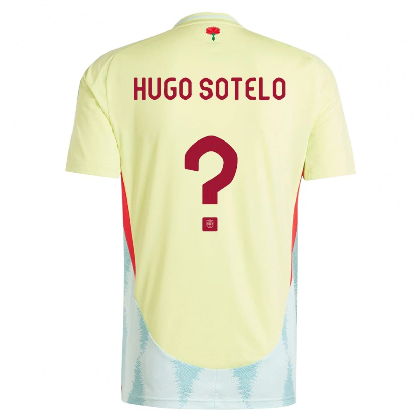 Danxen Men Spain Hugo Sotelo #0 Yellow Away Jersey 24-26 T-Shirt