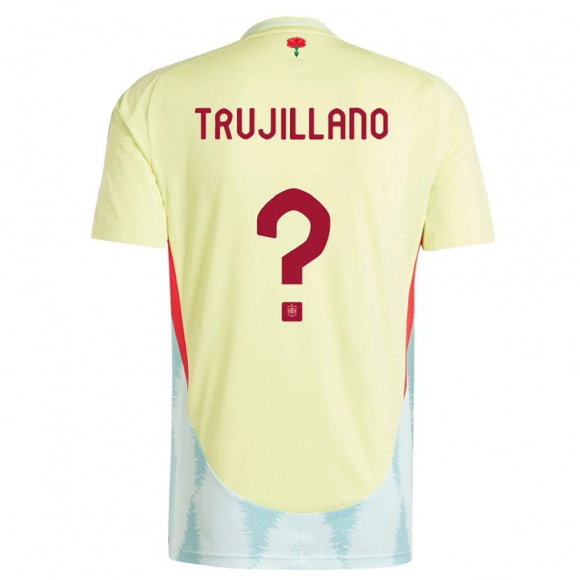 Danxen Men Spain Guillermo Trujillano #0 Yellow Away Jersey 24-26 T-Shirt