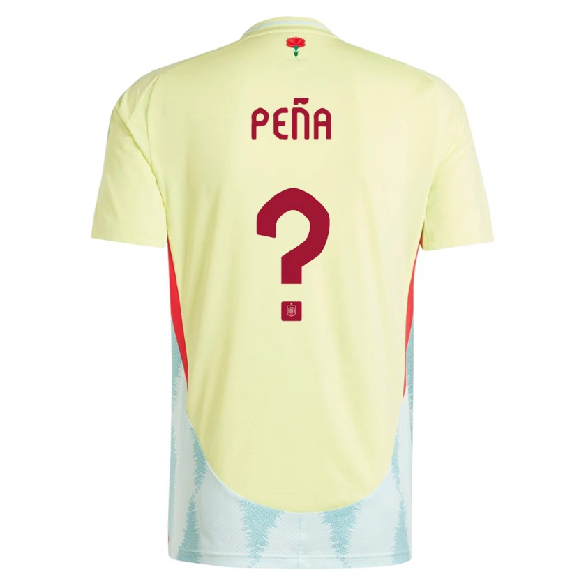 Danxen Men Spain Pablo Peña #0 Yellow Away Jersey 24-26 T-Shirt