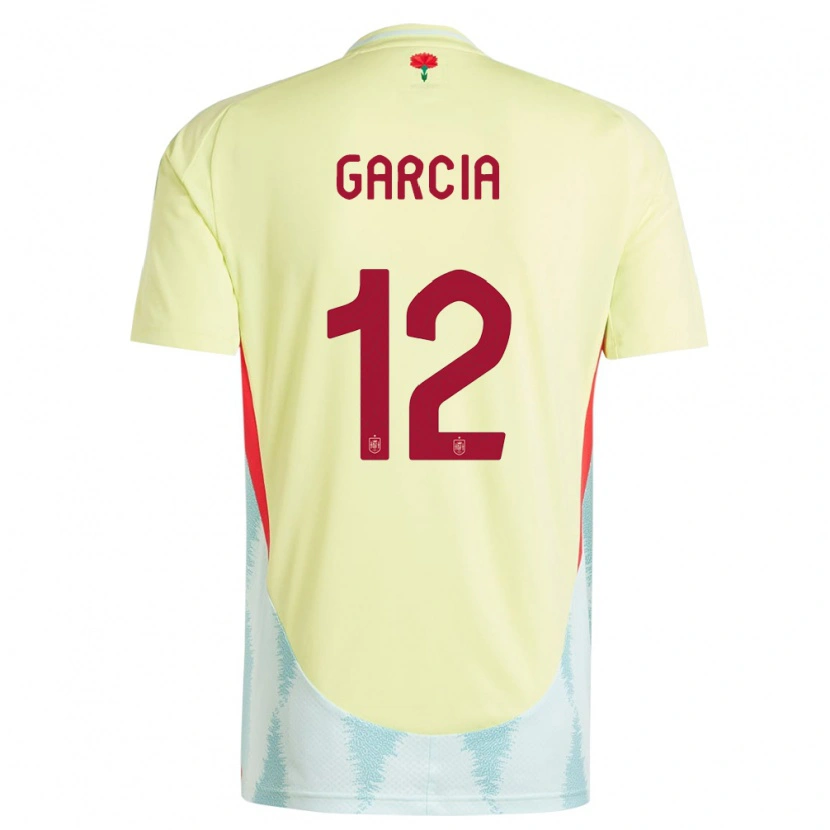 Danxen Men Spain Pablo García #12 Yellow Away Jersey 24-26 T-Shirt