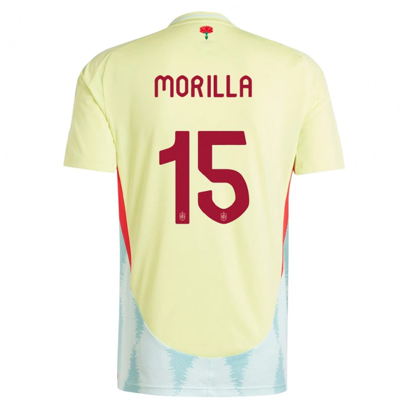 Danxen Men Spain Jairo Morilla #15 Yellow Away Jersey 24-26 T-Shirt