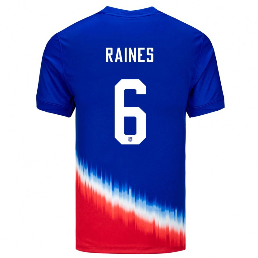 Danxen Men United States Brooklyn Raines #6 Blue Away Jersey 24-26 T-Shirt