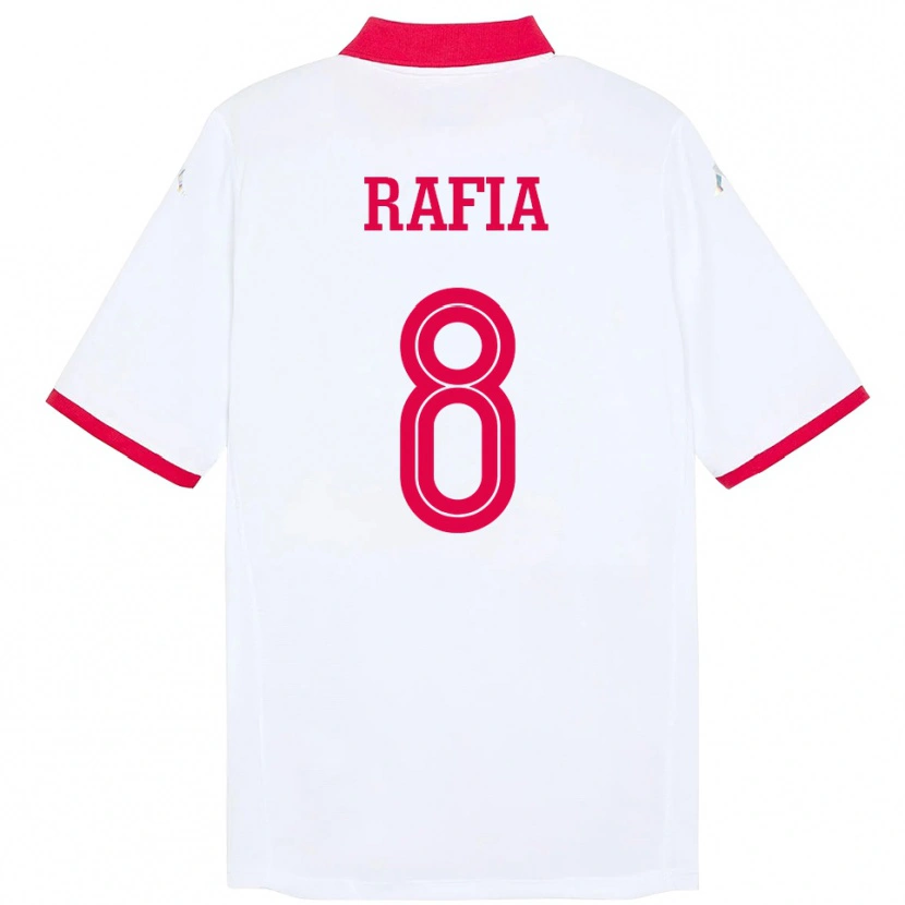 Danxen Men Tunisia Hamza Rafia #8 White Away Jersey 24-26 T-Shirt