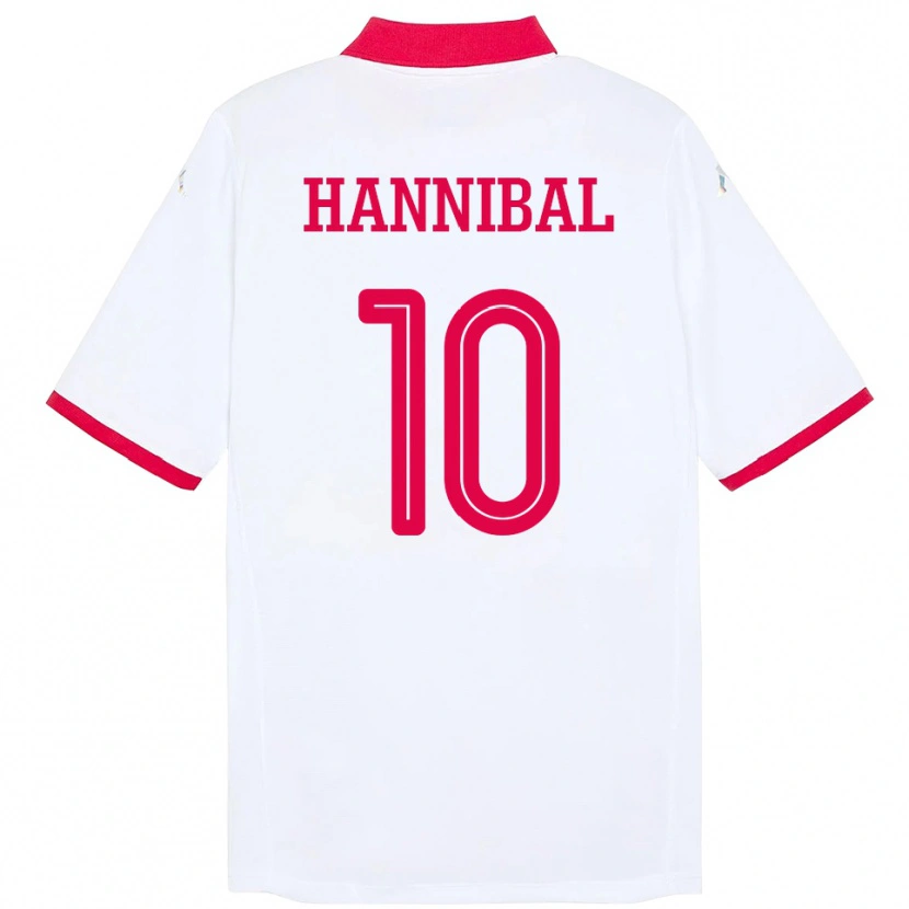 Danxen Men Tunisia Hannibal #10 White Away Jersey 24-26 T-Shirt