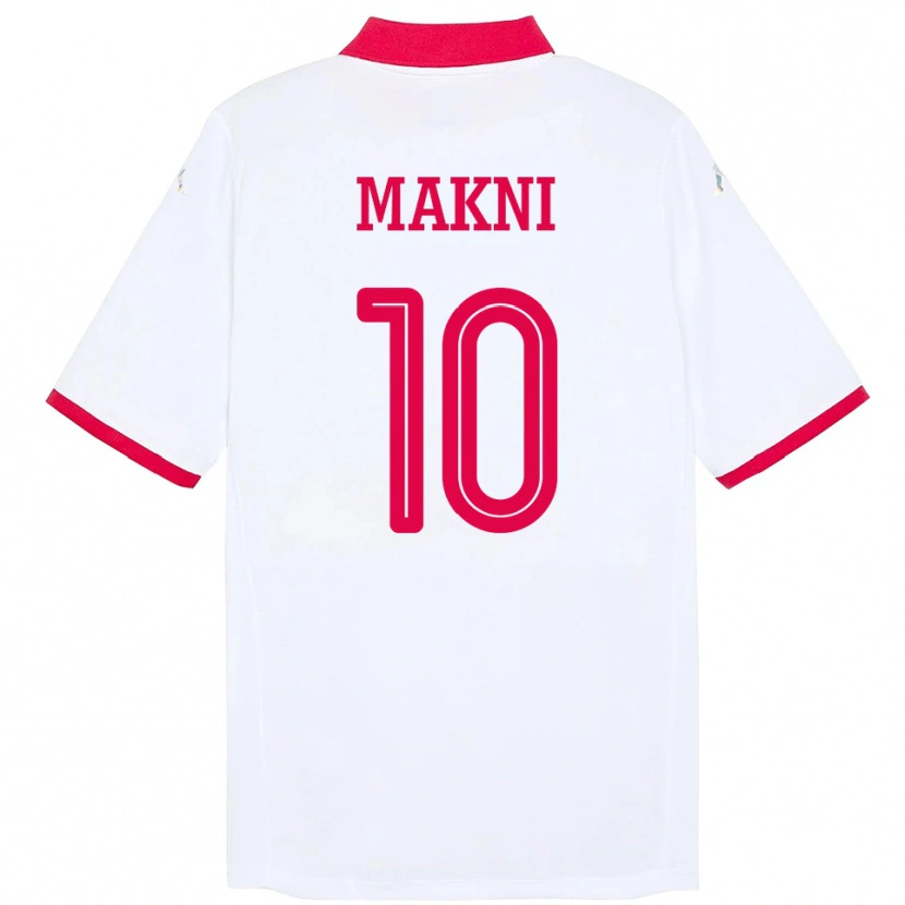 Danxen Men Tunisia Nabil Makni #10 White Away Jersey 24-26 T-Shirt