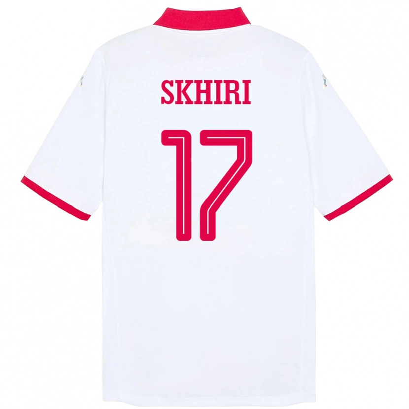 Danxen Men Tunisia Ellyes Skhiri #17 White Away Jersey 24-26 T-Shirt