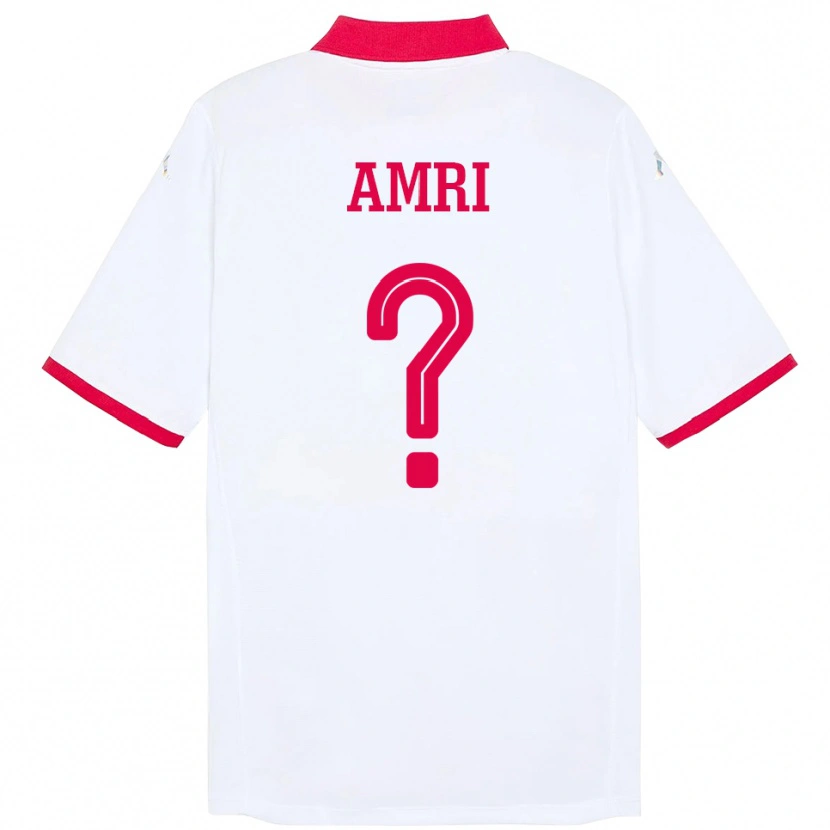 Danxen Men Tunisia Abdallah Amri #0 White Away Jersey 24-26 T-Shirt