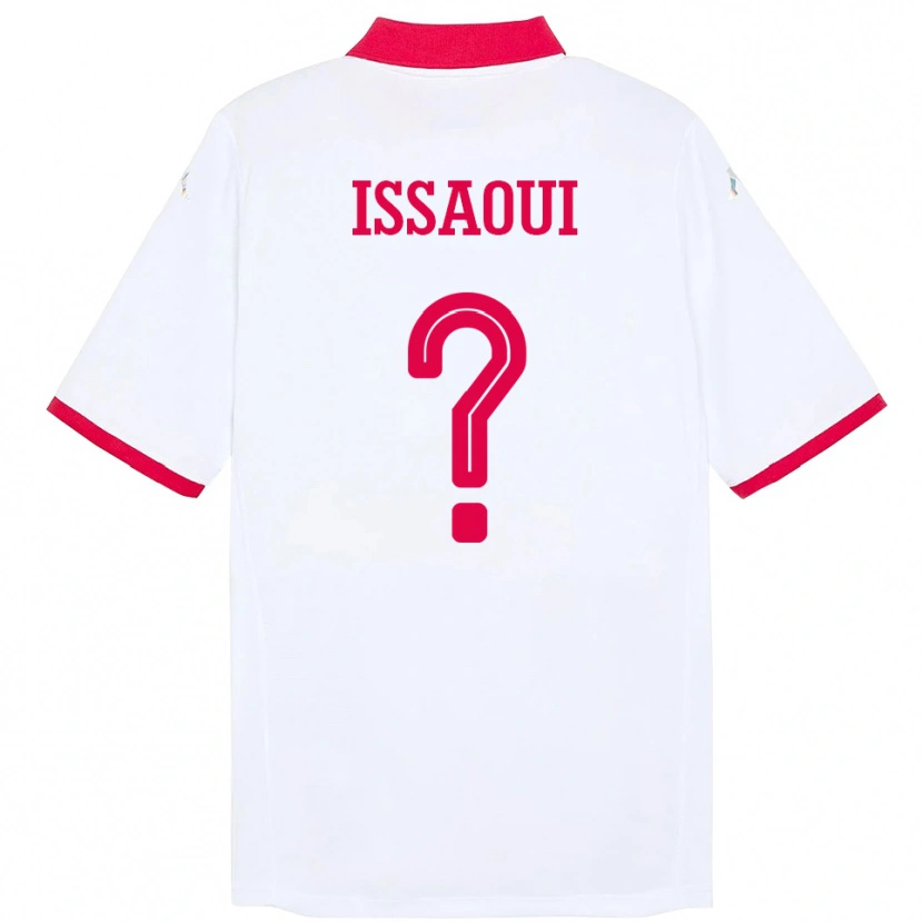 Danxen Men Tunisia Wajdi Issaoui #0 White Away Jersey 24-26 T-Shirt