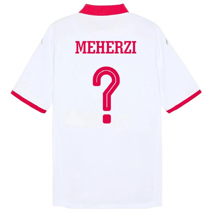 Danxen Men Tunisia Amenallah Meherzi #0 White Away Jersey 24-26 T-Shirt