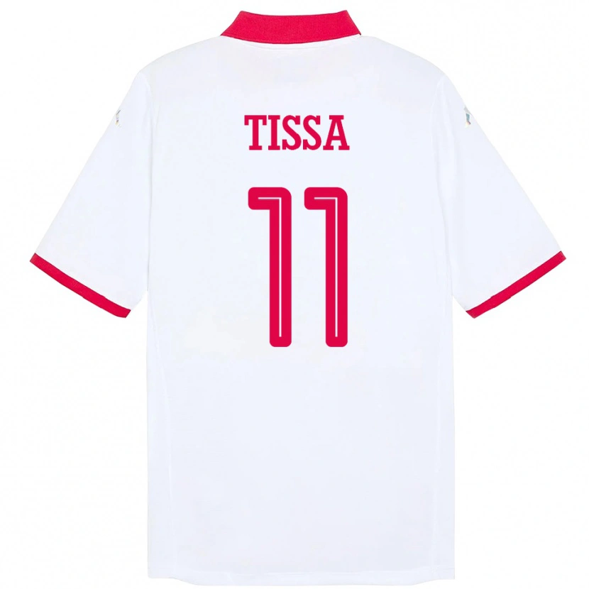 Danxen Men Tunisia Wassim Tissa #11 White Away Jersey 24-26 T-Shirt