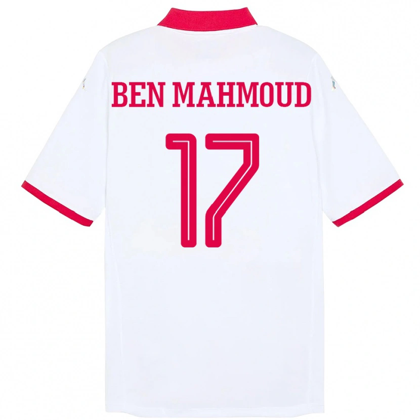 Danxen Men Tunisia Yessine Ben Mahmoud #17 White Away Jersey 24-26 T-Shirt