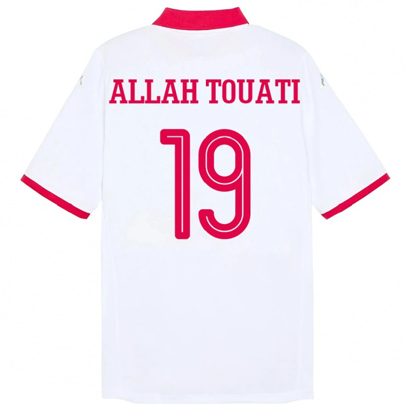 Danxen Men Tunisia Amen Allah Touati #19 White Away Jersey 24-26 T-Shirt