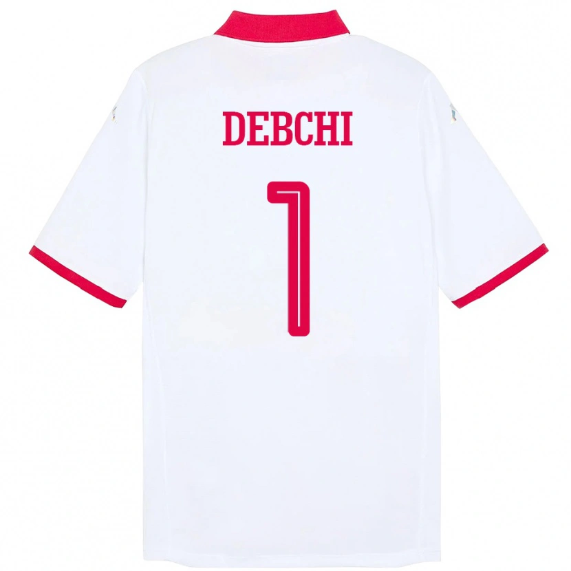 Danxen Men Tunisia Mohamed Sedki Debchi #1 White Away Jersey 24-26 T-Shirt