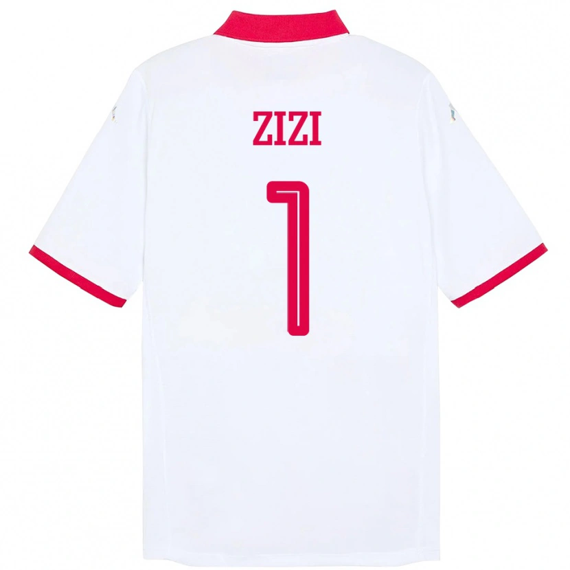 Danxen Men Tunisia Nesrine Zizi #1 White Away Jersey 24-26 T-Shirt