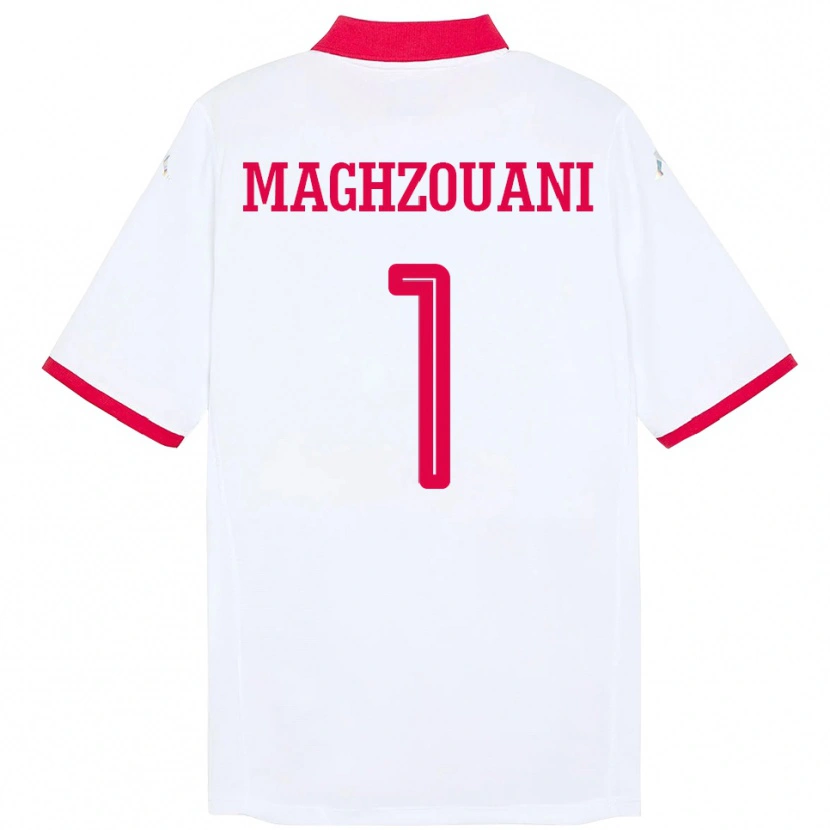 Danxen Men Tunisia Wassim Maghzouani #1 White Away Jersey 24-26 T-Shirt