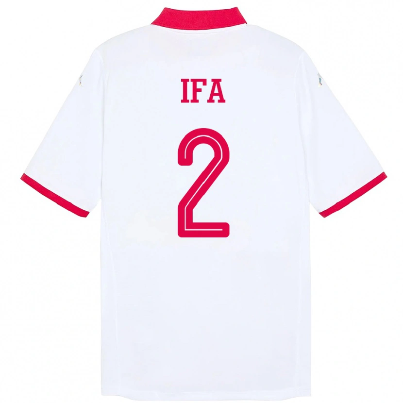 Danxen Men Tunisia Bilel Ifa #2 White Away Jersey 24-26 T-Shirt