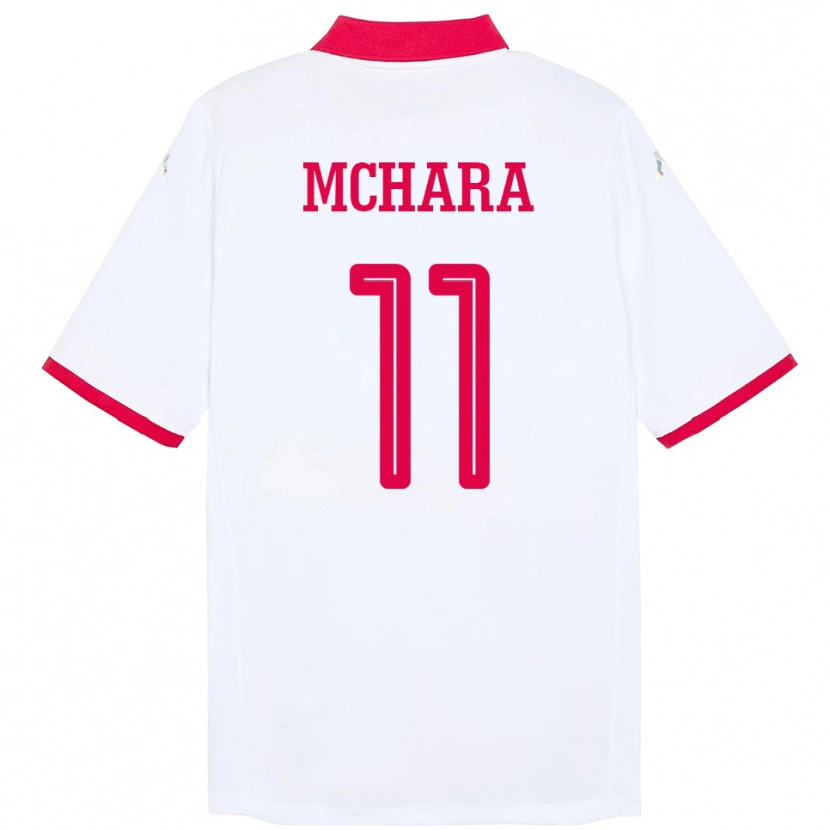 Danxen Men Tunisia Imen Mchara #11 White Away Jersey 24-26 T-Shirt