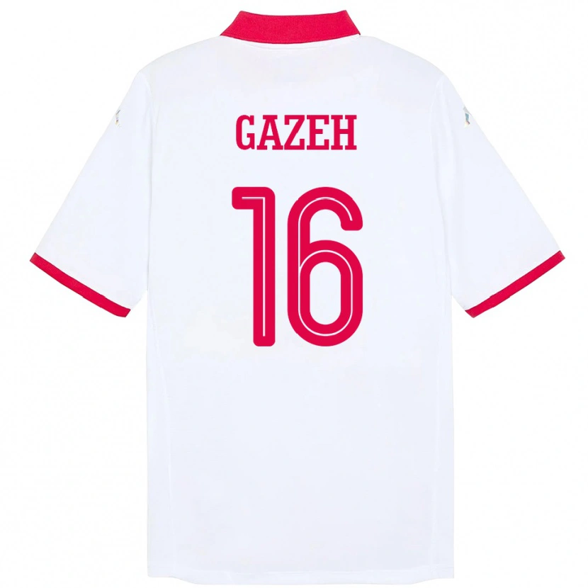 Danxen Men Tunisia Raed Gazeh #16 White Away Jersey 24-26 T-Shirt