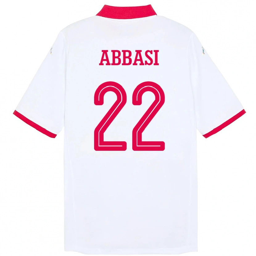 Danxen Men Tunisia Bechir Abbasi #22 White Away Jersey 24-26 T-Shirt