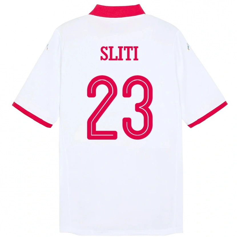 Danxen Men Tunisia Naim Sliti #23 White Away Jersey 24-26 T-Shirt