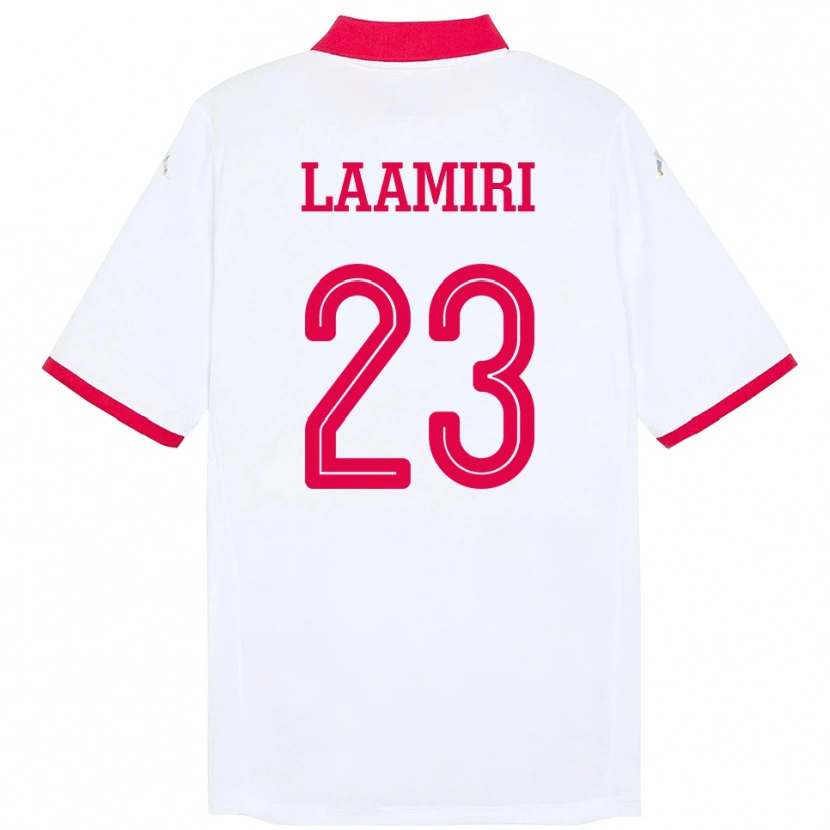 Danxen Men Tunisia Soumaya Laamiri #23 White Away Jersey 24-26 T-Shirt