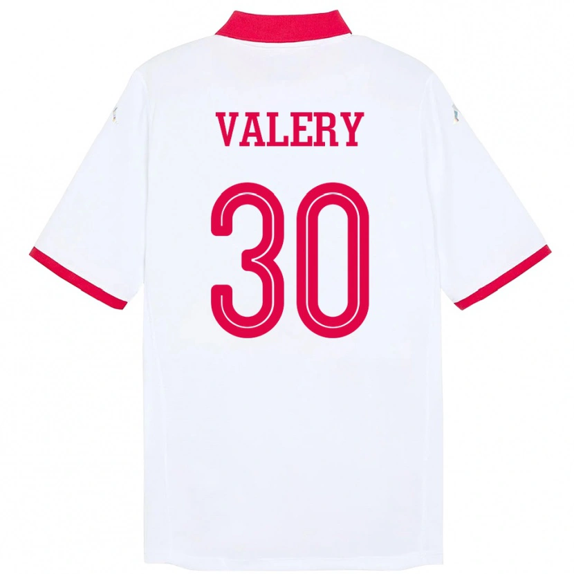 Danxen Men Tunisia Yann Valery #30 White Away Jersey 24-26 T-Shirt