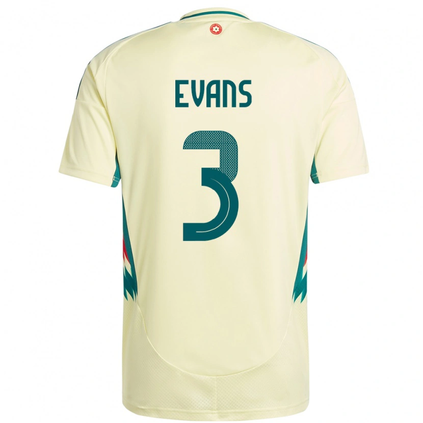 Danxen Men Wales Gemma Evans #3 Beige Yellow Away Jersey 24-26 T-Shirt