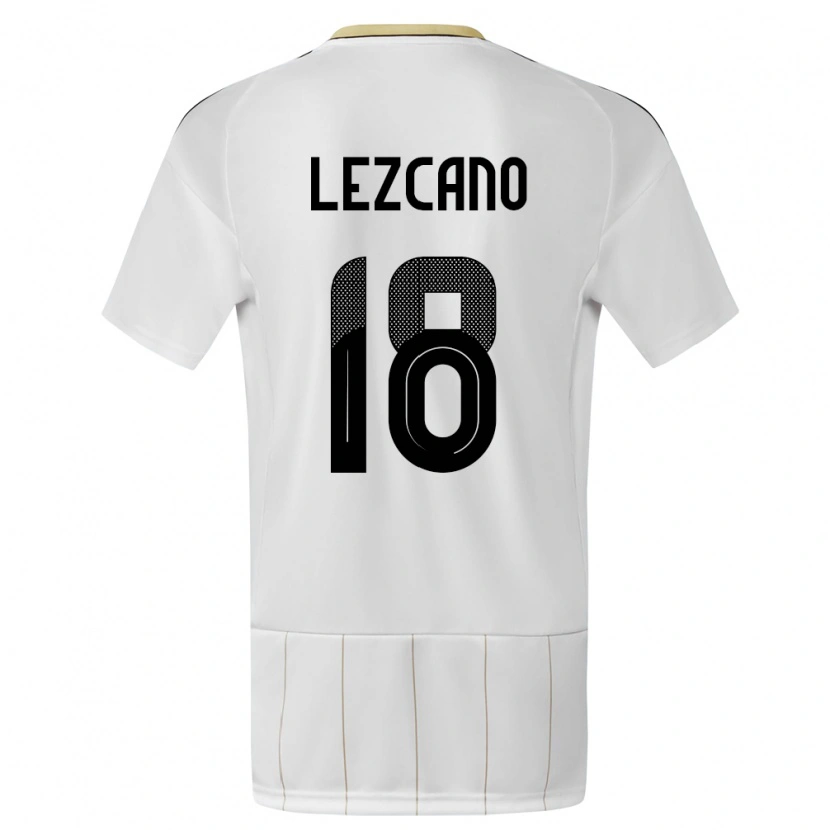 Danxen Men Costa Rica Alexandre Lezcano #18 White Away Jersey 24-26 T-Shirt