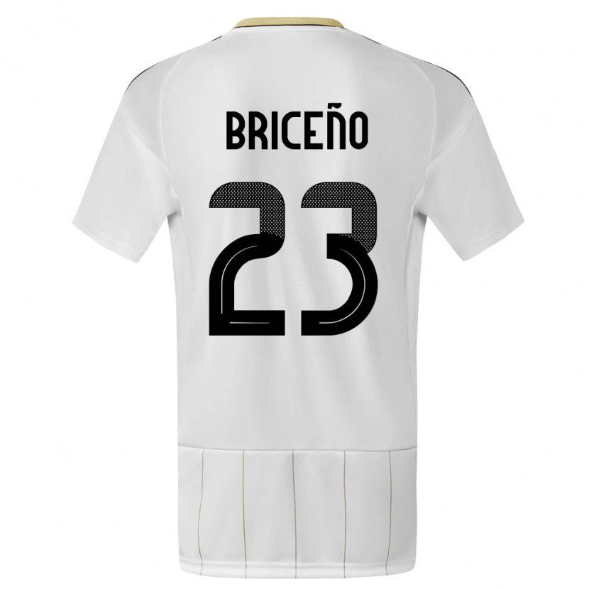 Danxen Men Costa Rica Kevin Briceño #23 White Away Jersey 24-26 T-Shirt