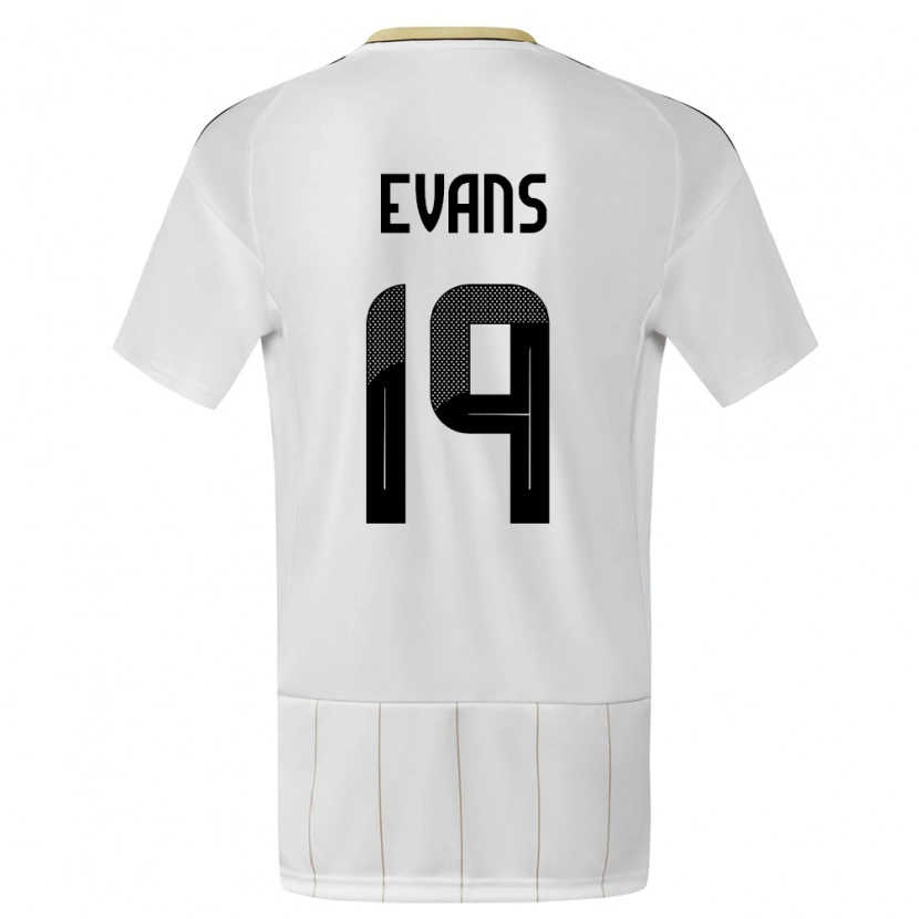 Danxen Men Costa Rica Jordy Evans #19 White Away Jersey 24-26 T-Shirt