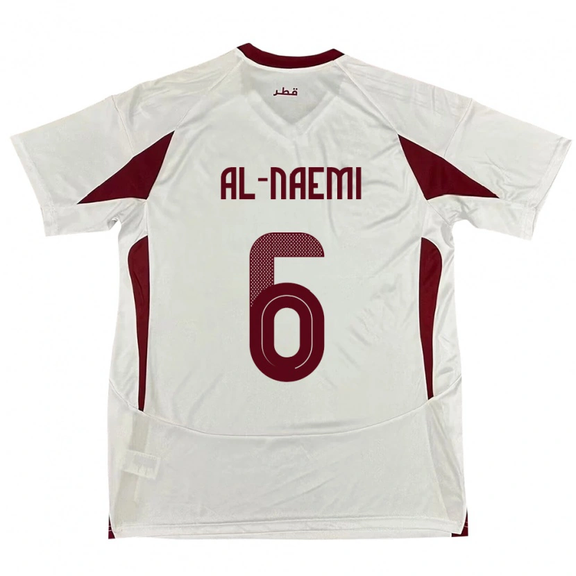 Danxen Men Qatar Reem Al Naemi #6 White Away Jersey 24-26 T-Shirt