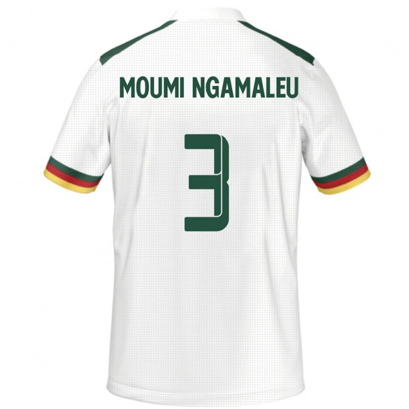 Danxen Men Cameroon Nicolas Moumi Ngamaleu #3 White Away Jersey 24-26 T-Shirt