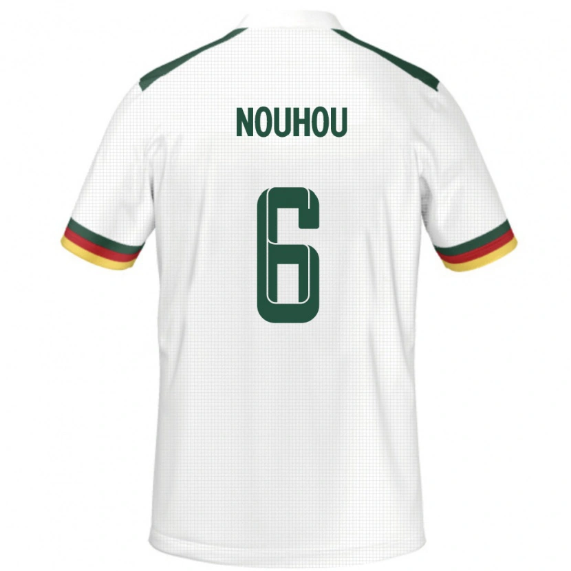 Danxen Men Cameroon Nouhou #6 White Away Jersey 24-26 T-Shirt