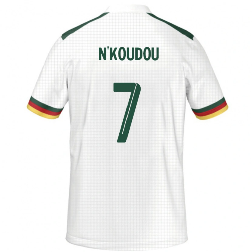 Danxen Men Cameroon Georges-Kevin N'koudou #7 White Away Jersey 24-26 T-Shirt