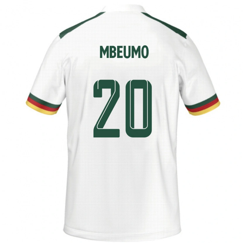 Danxen Men Cameroon Bryan Mbeumo #20 White Away Jersey 24-26 T-Shirt