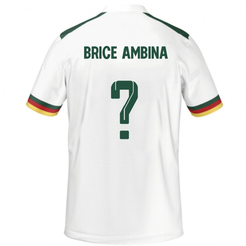 Danxen Men Cameroon Fidel Brice Ambina #0 White Away Jersey 24-26 T-Shirt