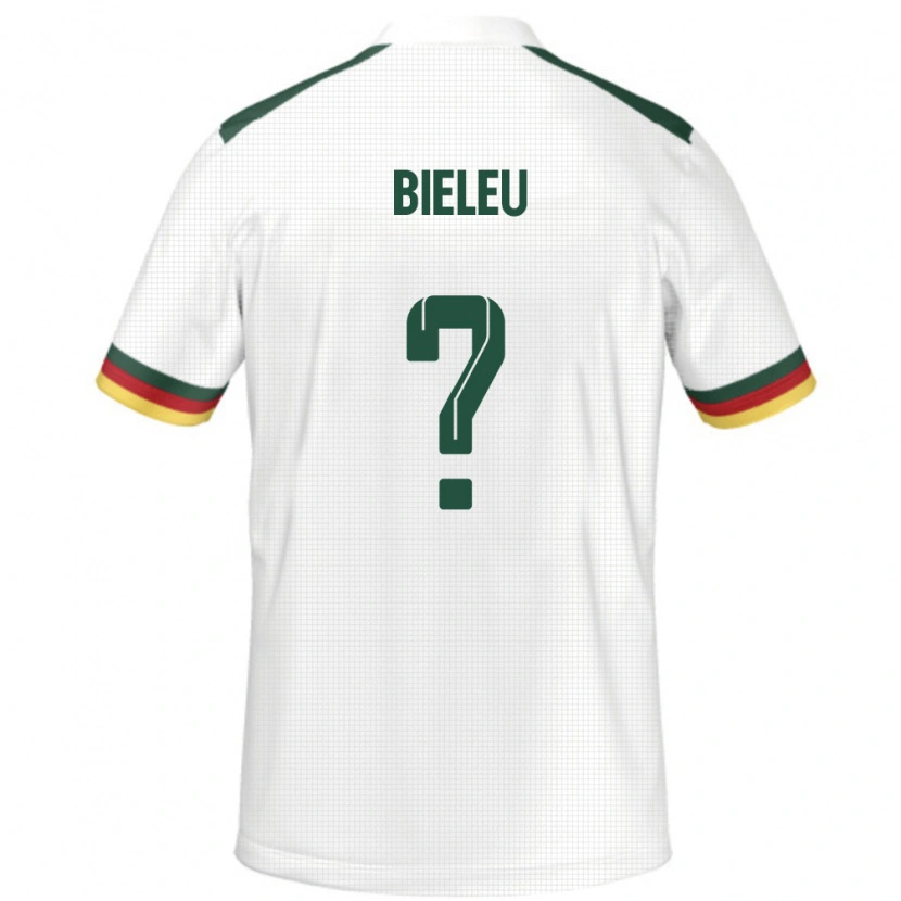 Danxen Men Cameroon Benjamin Bieleu #0 White Away Jersey 24-26 T-Shirt