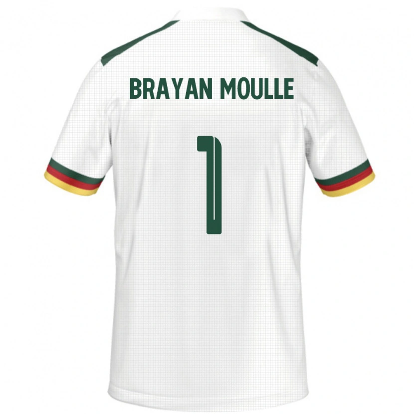 Danxen Men Cameroon Jason Brayan Moulle #1 White Away Jersey 24-26 T-Shirt